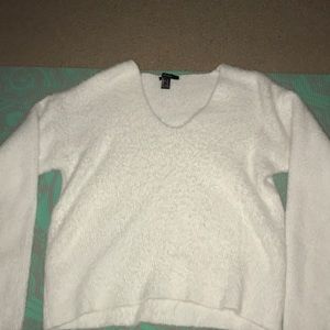 Boogie fuzzy white winter sweater